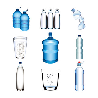 塑料瓶装水素材